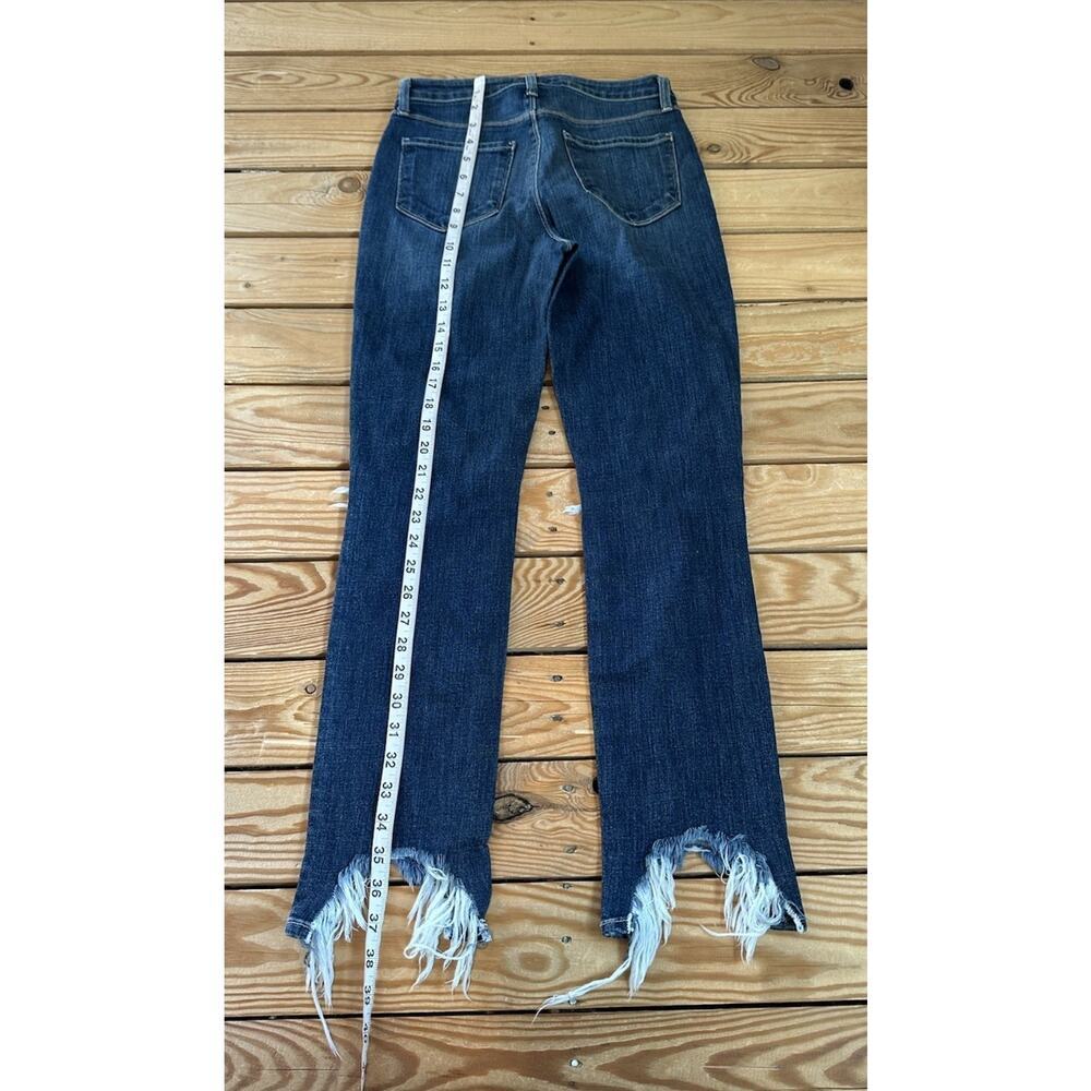 NWT L’Agence High Rise Distressed Jeans Size 25 Women’s Blue High Line - Picture 6 of 9